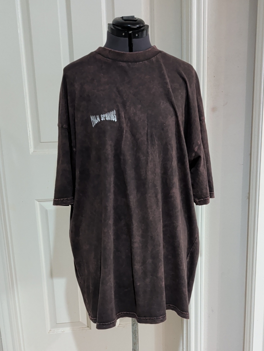 BoohooMAN Vintage Wash Brown Short-Sleeve Men's Tee Large